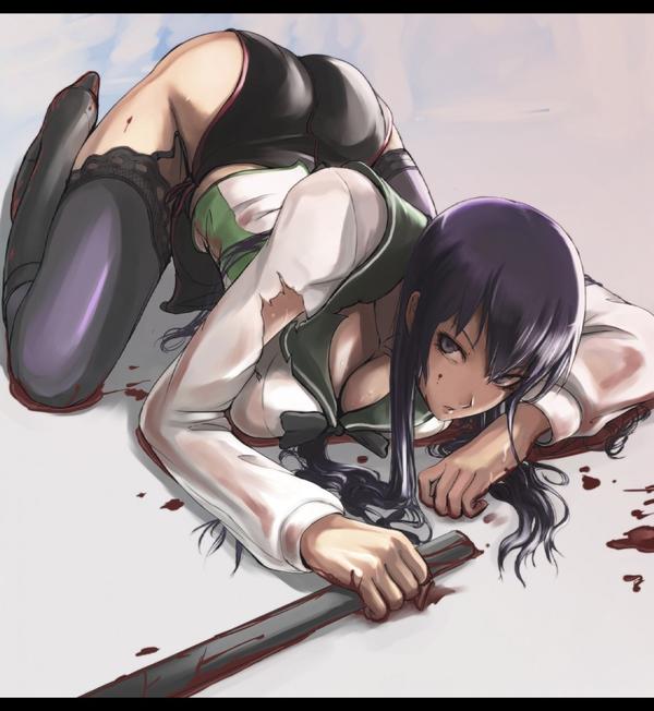 Chicas sexys del anime Manga o juegos (Ecchi) Saeko%2Bbusujima