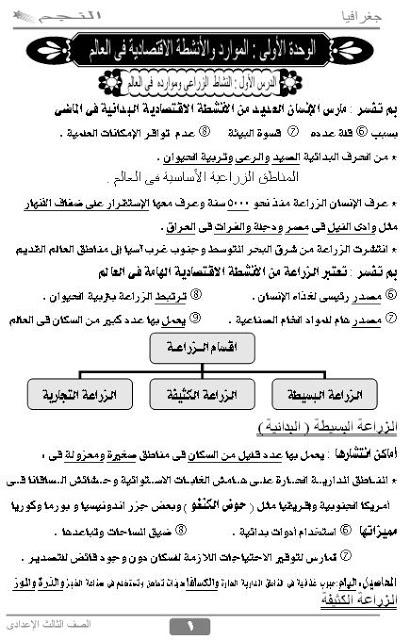 مذكرة رائعة ومنسقة بصيغة وورد وجاهزة للطباعة والتعديل  مذكرة النجم فى الدراسات الاجتماعية رائعة 156