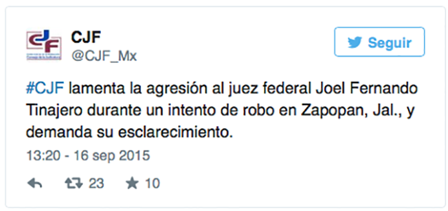 Ahora van a por ellos...."ATENTAN CONTRA JUEZ FEDERAL en JALISCO"...cuando llegaba a su casa.  Screen%2BShot%2B2015-09-18%2Bat%2B06.14.08