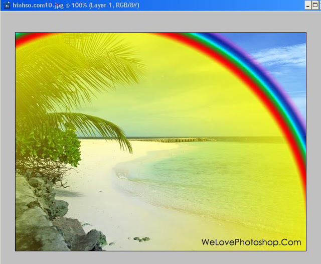 Cách tạo cầu vồng bằng Photoshop 4