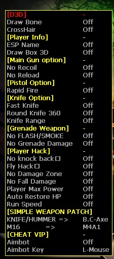 Cheat Crossfire Special AIMBOT + HS | MENU D3D Untitled