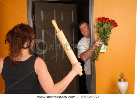 படத்திற்கு கவிதை எழுத வாருங்கள்..! Stock-photo-husband-coming-home-late-to-an-angry-wife-who-is-holding-a-rolling-pin-27069553