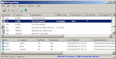 கணினியில் கோப்பு வகைகளை கையாள இலவச மென்பொருள் FileTypesMan FileTypesMan%2Bfrom%2BNirsoft