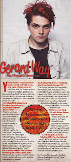 Entrevista con Gerard Way para la revista NME.  Scan11