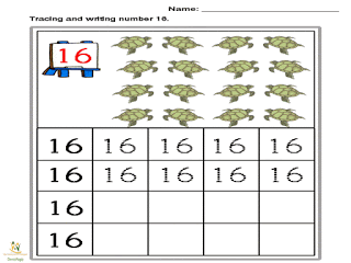 شيتات الأعداد فى اللغة الإنجليزية بالمراجعة KG1 للترمين جميع الأعداد بطريقة النقط للترمين   لأولى حضانة 21