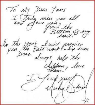 " 60 Notas Escritas por Michael Jackson " 43