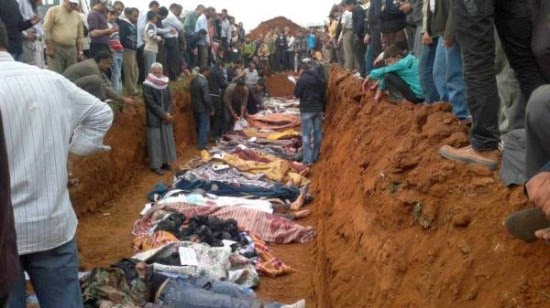 Syrian Christian Massacre by 0bama-Funded-Rebels SYRIA-06-04-12-TAFTANAZ-MASS-GRAVE-550x308