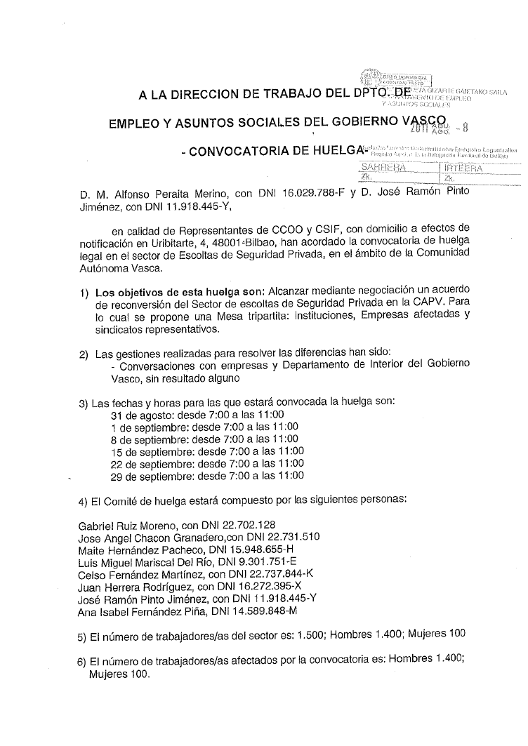 convocatoria de HUELGA en el País Vasco Escoltas1