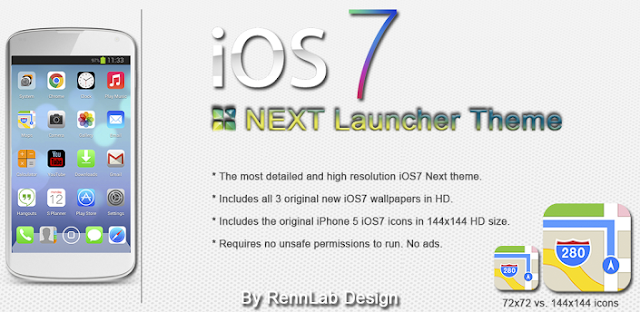 Next Launcher iOS7 iPhone v1.0 [APK] Portada