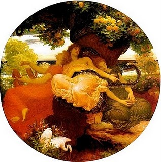 مهام هرقل الإثنى عشر  The-Garden-of-the-Hesperides-Lord-Frederick-Leighton-1892