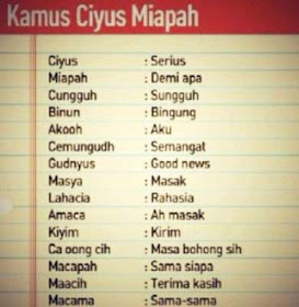 Kumpulan Kata Kamus Ciyus Miapah Ciyusmiapah