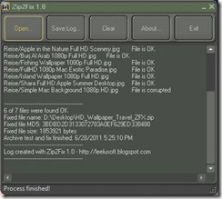 Corrupt ஆன Zip File-இல் இருந்து  Fileகளை Extract செய்ய Zip2Fix-Screenshot_thumb