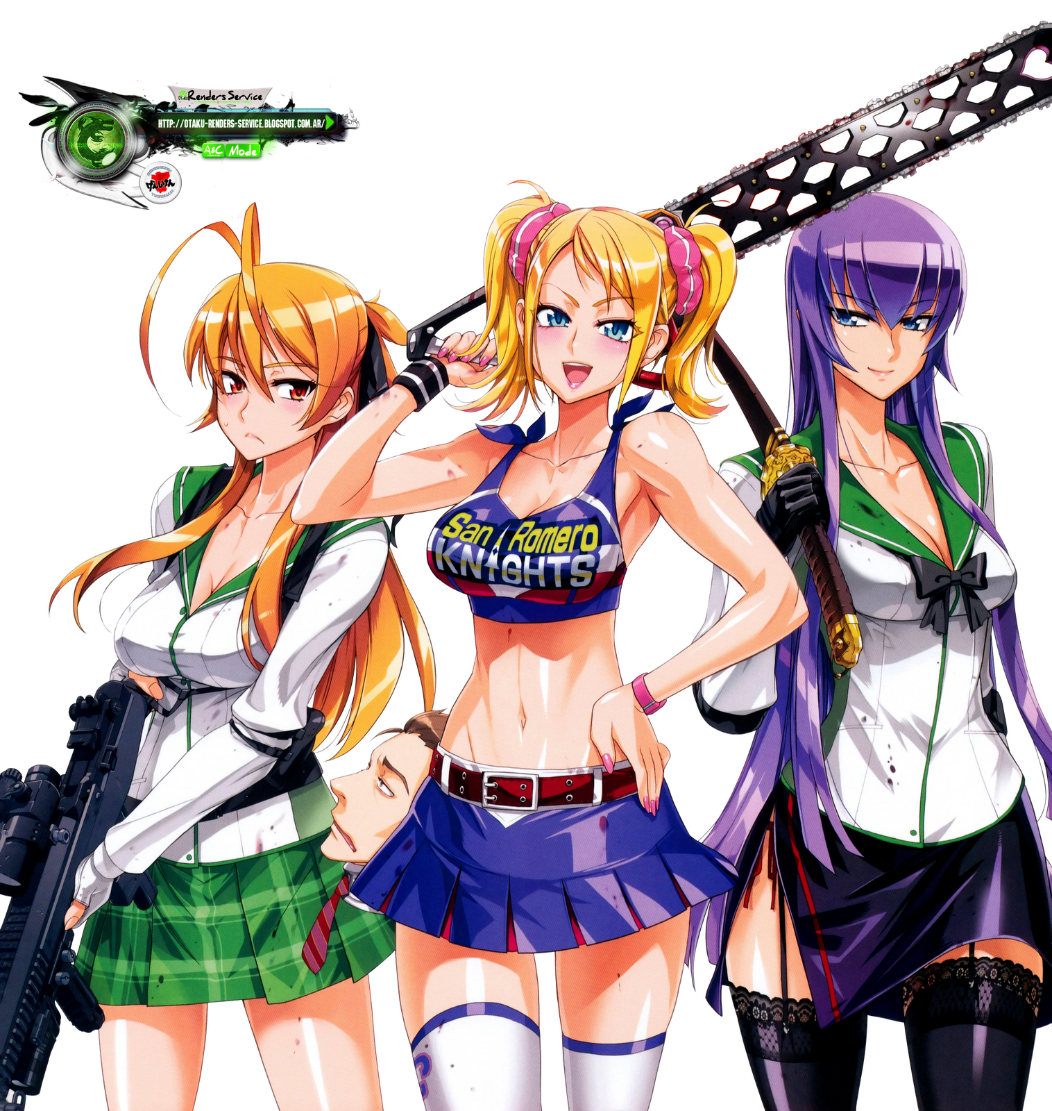 Renders Highschool of the Dead LPChainsawXHOTD%2BKakoiii%2BRender