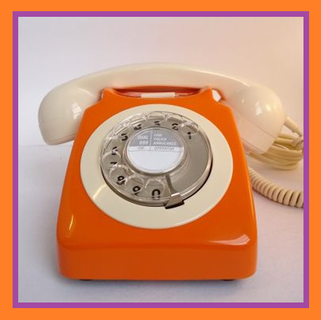 ΤΗΛΕΦΩΝΟ Orange-vintage-phone