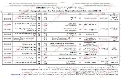 مسابقة ماجستير جامعة بسكرة لسنة 2013-2013 04