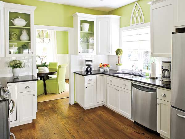 kitchen + dining room - Page 2 Green-Kitchen-Design-with-White-Kitchen-Furniture-via-besthomedesigns_org