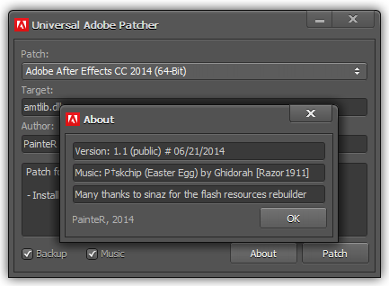 Universal Adobe Patcher v1.1 AdbUnivPTer1