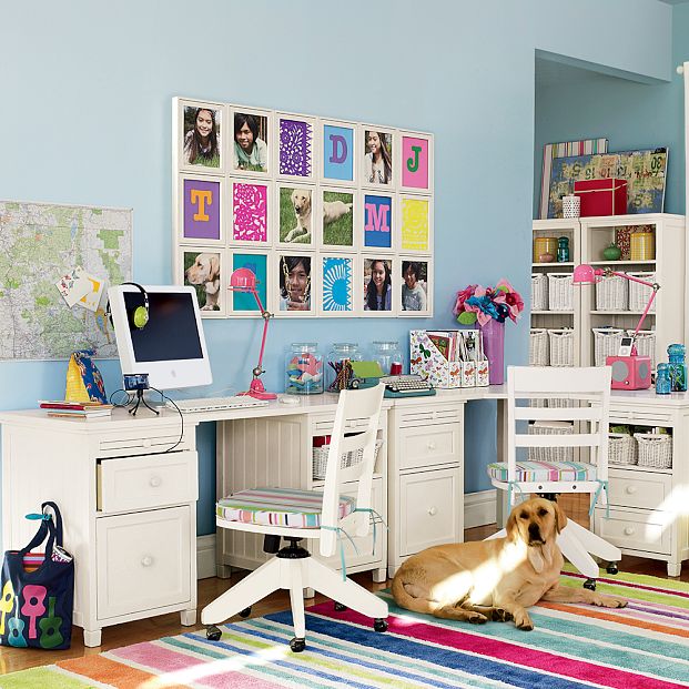 »»»افكار لترتيب غرفة الدراسة و تنظيمها و تزيينها♥للتلاميذ و الطلاب ♥متجدد»»» Kids-study-room-furniture-set-1