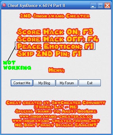 Cheat AyoDance v.6074 (2 Cheat) Score Hack and Skip 2ND Pin Preview