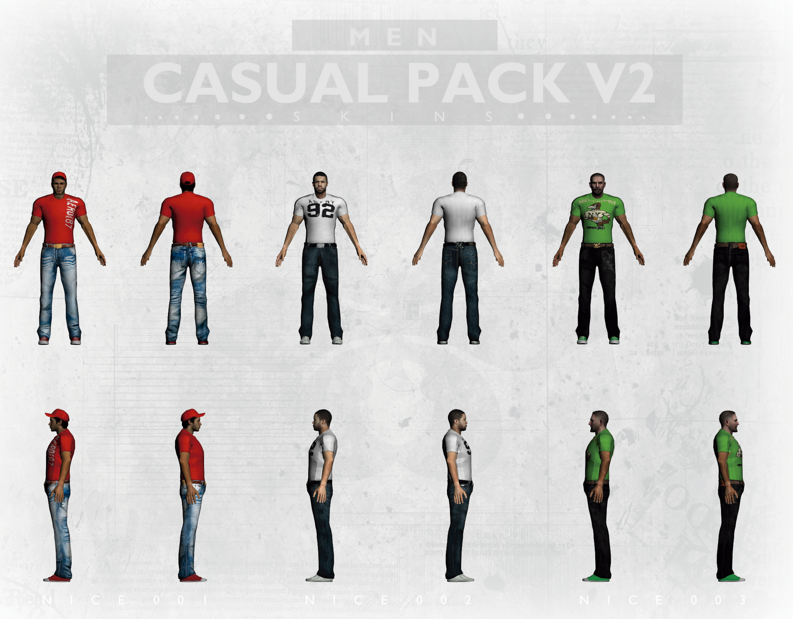 [SkinPack]Casual Pack[V1,V2,V3,V4,V5] WALLPAPER