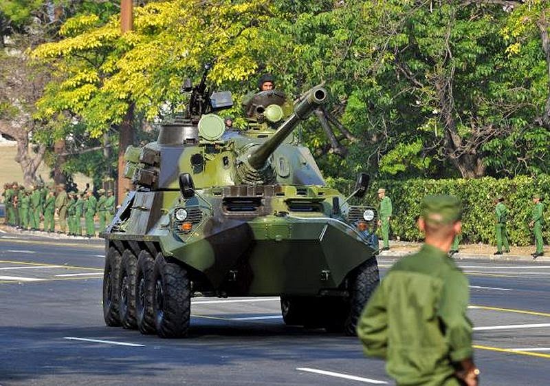 Fuerzas Armadas de Cuba Btr-60_with_t-55_105mm_gun_turret_cuban_cuba_army_military_parade_havana_revolution_square_april_16_2011_003