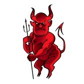 Kisah Garpu yang Sempat Dicemooh 11783176-red-devil-satan-hell