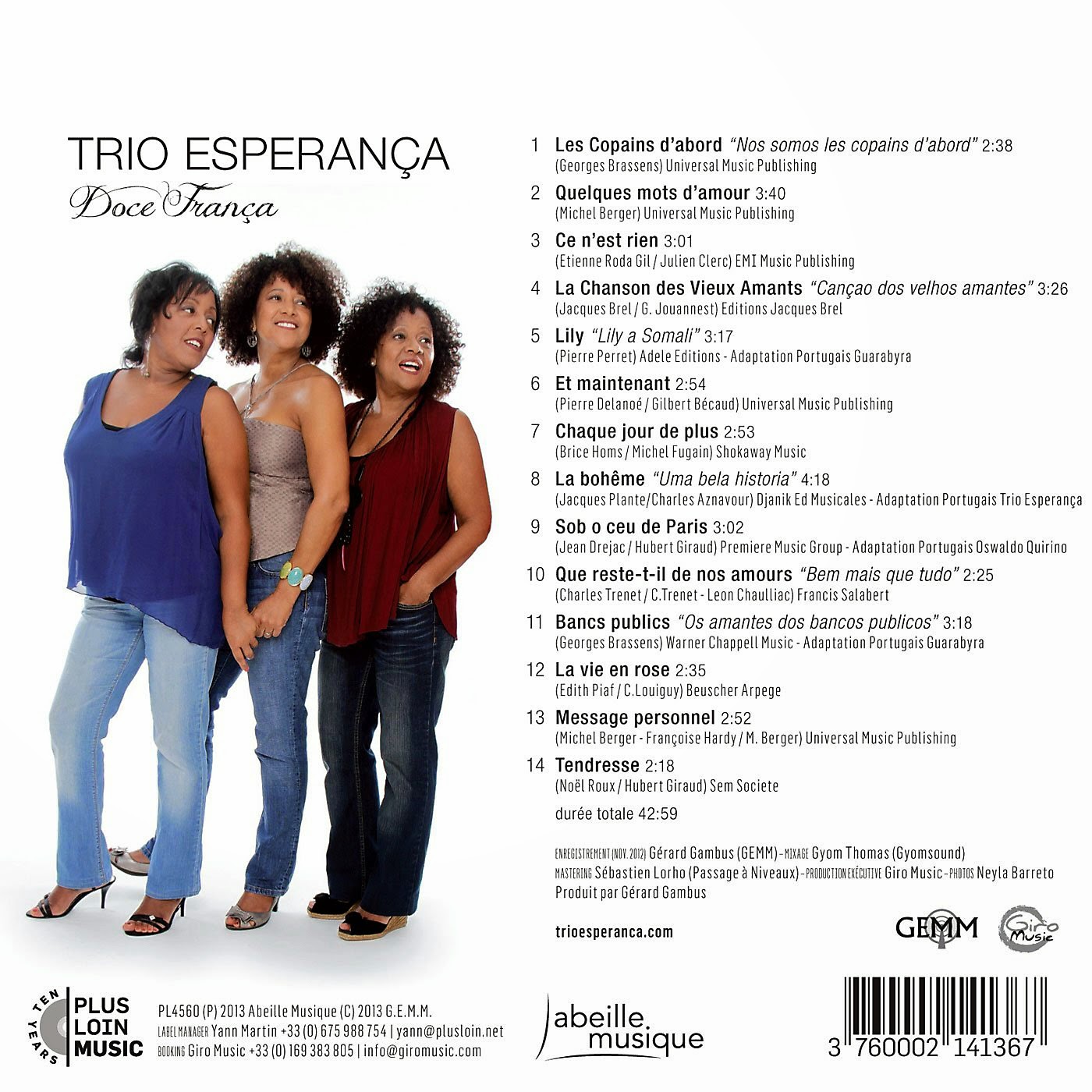  Trio Esperança - Doce França (2013) Back