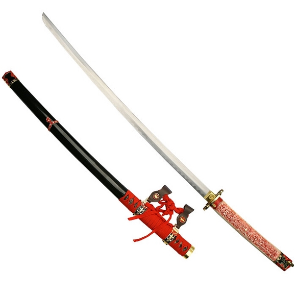 Shikari / Červené Zanpakuto O_JAPANESE-OFFICER-KATANA-SWORD-105215