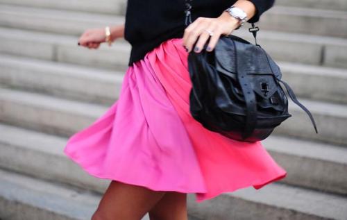 Fashion Girl Pink La-modella-mafia-Model-Off-Duty-street-style-Fall-2012-color-hot-neon-pink-1