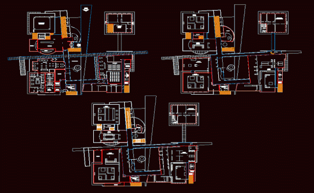 Plan autocad Musée Francfort DWG Francfort-Mus%25C3%25A9e