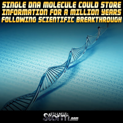 Single DNA molecule could store information for a million years following scientific breakthrough  Single%2BDNA%2Bmolecule%2Bcould%2Bstore%2Binformation%2Bfor%2Ba%2Bmillion%2Byears%2Bfollowing%2Bscientific%2Bbreakthrough