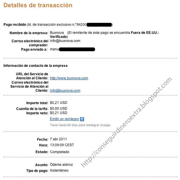 BuxNova [1er pago: $0.21] [10 horas] [PayPayl] Buxnovacomprobantepago20110407