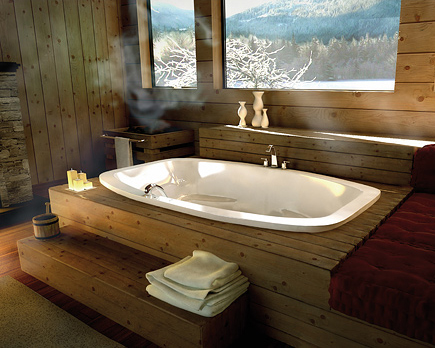 Łazienka męska Wooden-Bathroom-Designs-with-Bathtub