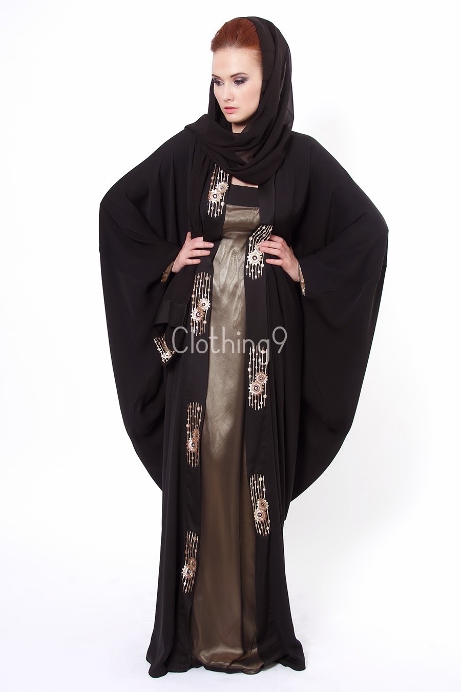 عبايات سوداء قمة الانوثة والاناقة والرشاقة والجمال للمحجبات Embroidered-abaya-designs-2014-dubai-8