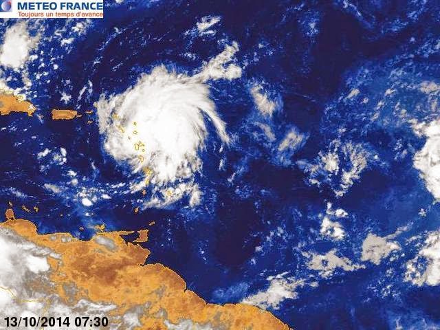 Tempête tropicale Gonzalo : la Guadeloupe, St Martin et St Barthélemy, en vigilance orange Gonzalo