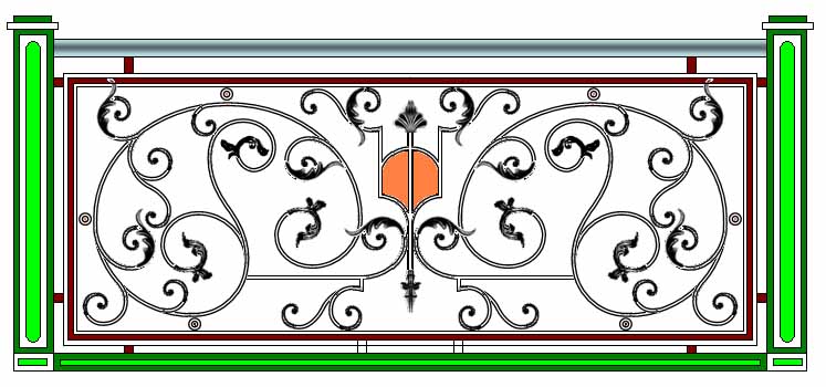 نماذج ومخططات لسور البلكونات والحدائق من الحديد/ Charts for iron balconies & garden fence   Img_slide_02