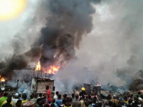 Graphic photos: Fire at Mile 12 'Diesel Black Market'  00