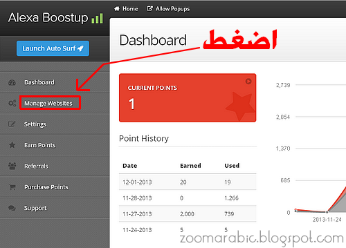  تخفيض ترتيب موقعك الحصول على زوار حقيقيين يوميا  Alexaboostup-dashboard-new