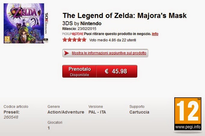 [RUMOR] Zelda Majora's Mask  3D pode ser lançado antes do previsto. GameStop