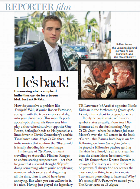 10 Agosto - Scan: Entrevista de Rob con Marie Claire UK en su edición de Agosto!!! (+ traducción) BudheHxCUAApeAz