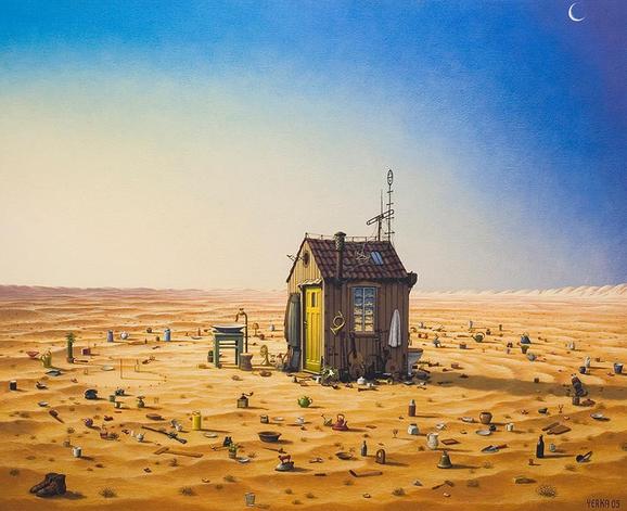 السريالية وجمالها الخيالي  Yerkaland-surreal-paintings-of-Jacek-Yerka-31