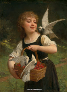 Copii in pictura Munier_1891_03_messenger_of_love_wm