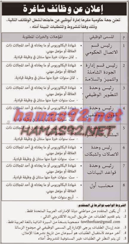 وظائف خالية من جريدة الاتحاد الامارات الاربعاء 13-05-2015 %D8%A7%D9%84%D8%A7%D8%AA%D8%AD%D8%A7%D8%AF%2B2