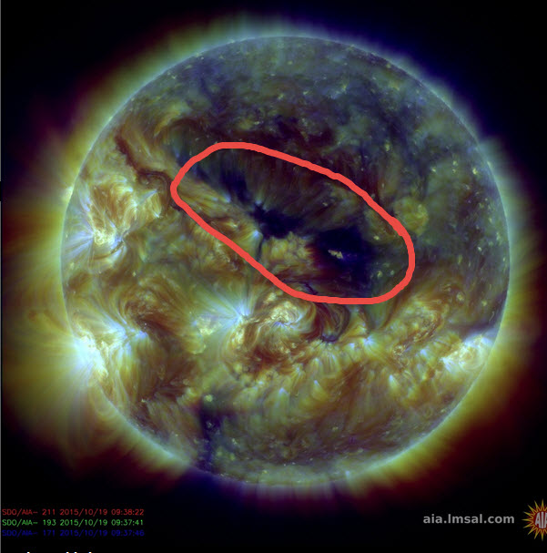 Scientists at Large Hadron Collider hope to make contact with PARALLEL UNIVERSE in days Oct%2B19%2Bcoronal%2Bhole