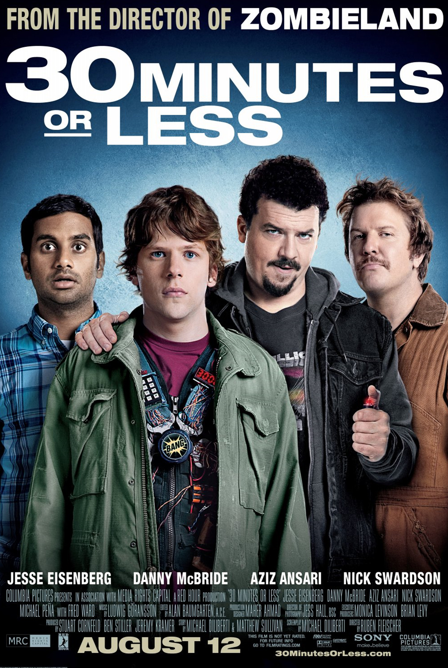 الفيلم المميز الدرامي والاكشن والمغامرة والجريمة مع الترجمة 30 Minutes Or Less 2011  30-minutes-or-less-poster