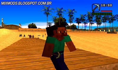 Skin minecraft sur GTA SA !  Ew