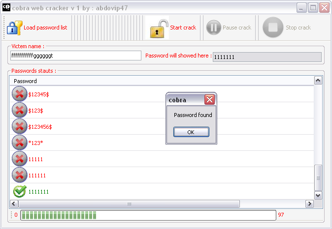 Cobra web cracker Crcccc
