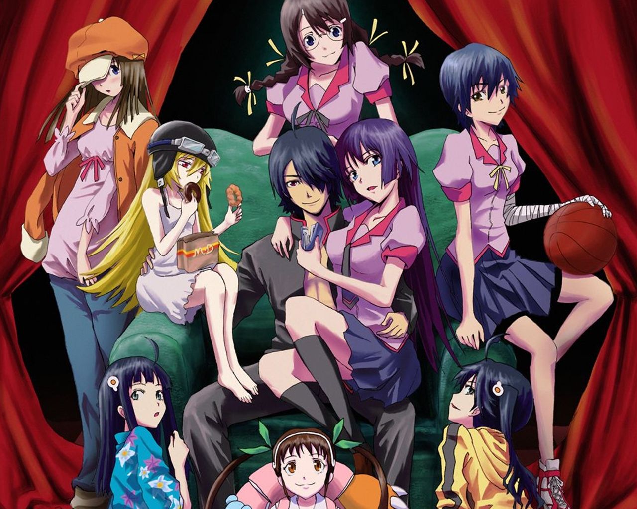 Dia 32 - Um anime com as mulheres mais fodas Konachan-com-58169-bakemonogatari