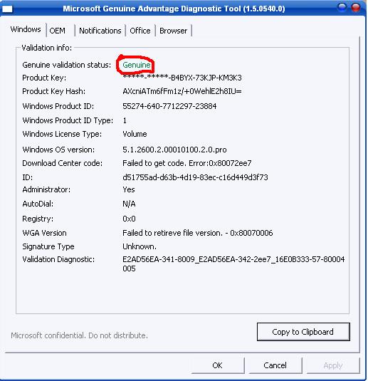 Merubah Windows XP bajakan menjadi GENUIN (ASLI/ORIGINAL) Genuine