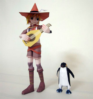 Chàng trai gãy đàn - Cute Penguin-papercraft-002